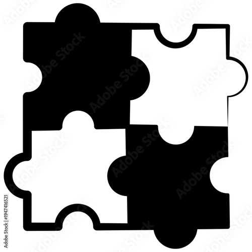 Puzzle Glyph Icon Mini Illustration, Use For Modern Concept, Print, Ui, Ux Kit, Web And App Development. Vector Related To Kindergarten, Preschool, Kids And Baby