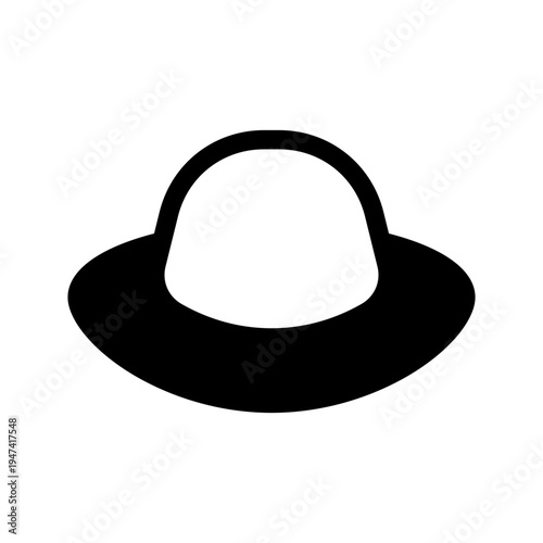 Sun Hat Icon Vector Symbol Design Illustration
