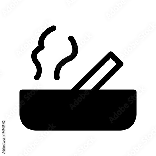 Ashtray Icon Vector Symbol Design Illustration