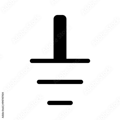 Electrical Grounding Icon Vector Symbol Design Illustration