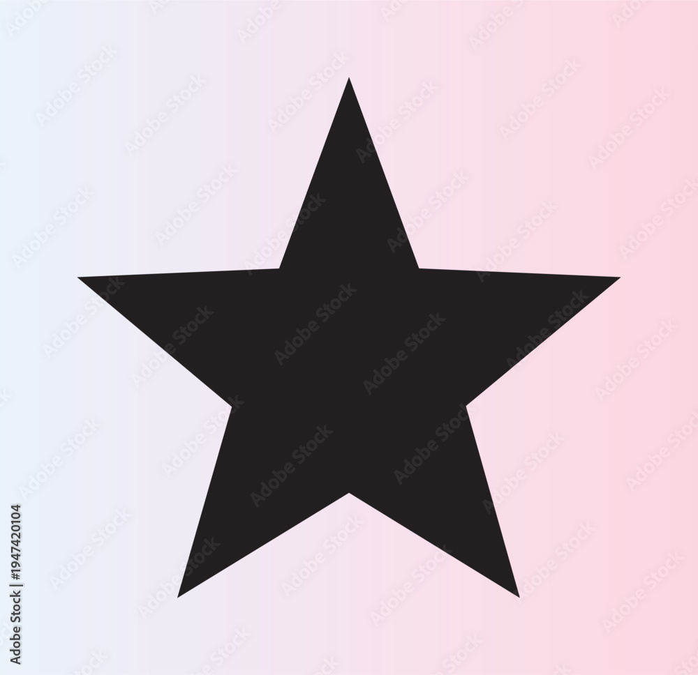 Obraz premium Simple bold fivepointed star shape isolated on transparent background