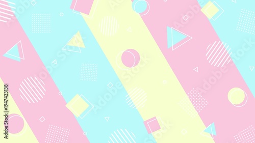 Pop and colorful stripe pattern and geometric background
