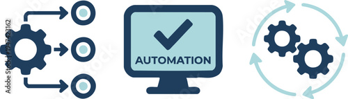 Automation workflow icons vector