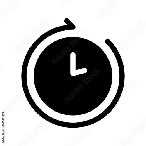 Time Icon Vector Symbol Design Illustration
