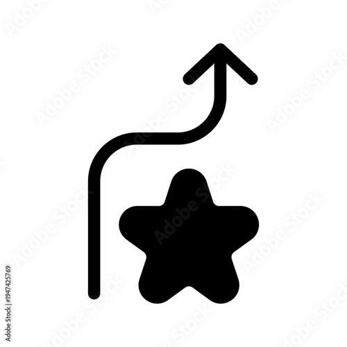 Trend Line Icon Vector Symbol Design Illustration