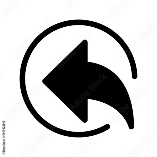 Reply Icon Vector Symbol Design Illustration