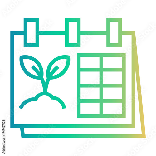 forecast Line Gradient Icon