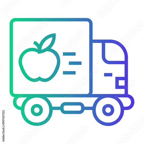 logistic Line Gradient Icon
