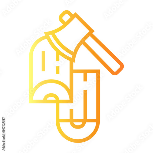 wood Line Gradient Icon