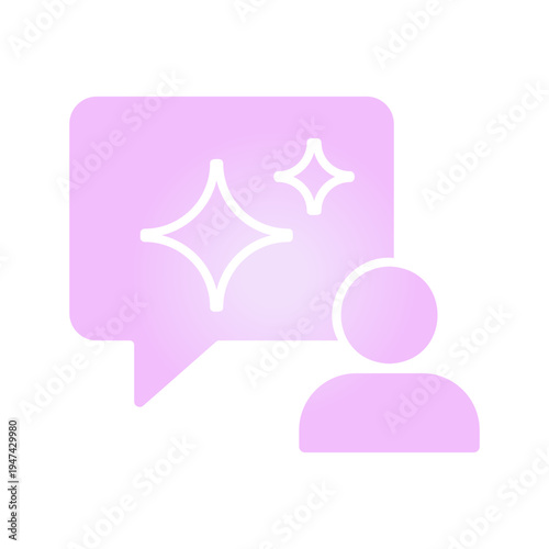 AI assistant bubble + user