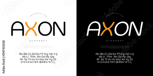 Axon Alphabet Modern Rounded Sans Serif Font for Tech Logo Branding Minimalist Digital Design Web UI UX Typography