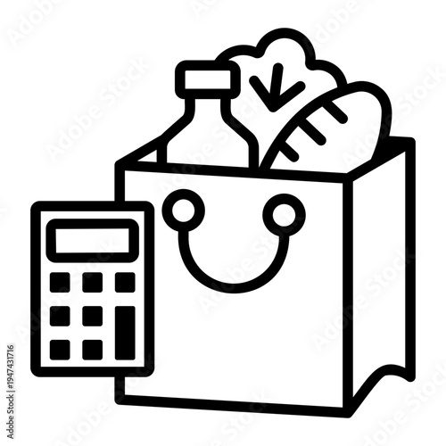 grocery Line Icon