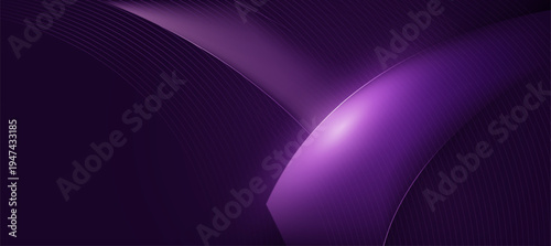 Purple neon lines on black gradient background. tech product presentations