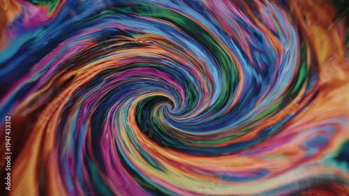 Vibrant Swirling Abstract Vortex of Colors.