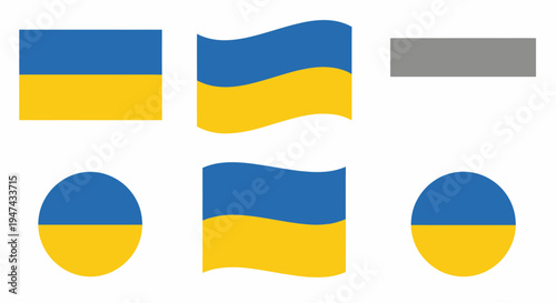 The Ukrainian flag is waving in various shapes and forms patriotically