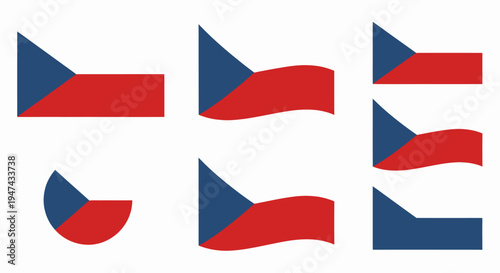 Free Download Flags waving in the wind with red and blue colors - GFXLoad