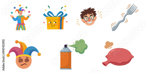April Fools Day Prank Vectors