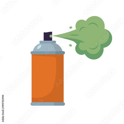 Orange Aerosol Spray Can Illustration