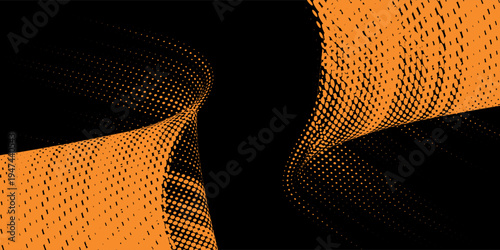 orange black brush Car sticker wrap pattern banner abstract sporty lines black orange color combination grunge brush modern pattern racing motorsport vector design.