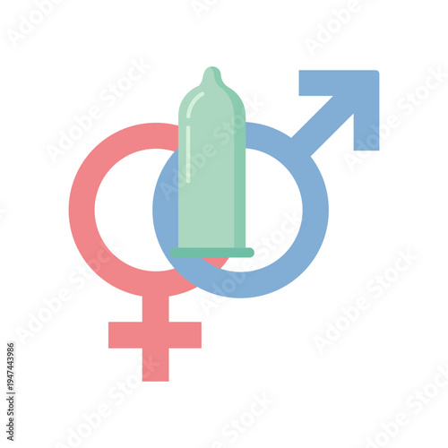 Safe Sex Gender Symbols Icon