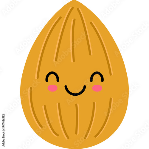 A smiling cartoon corn illustration with a happy face and rosy cheeks