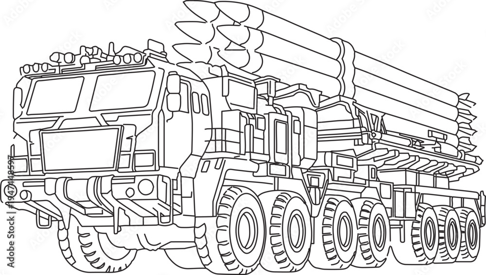 Fototapeta premium Missile of truck