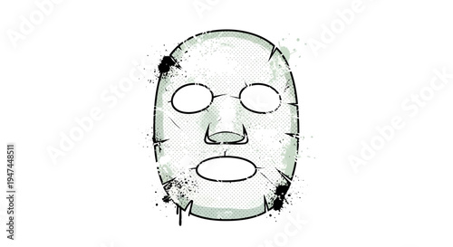 Cracked Sheet Mask with Splatter Effect