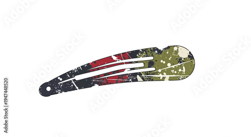 Decorative hair clip with abstract pattern