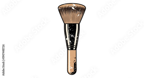 Makeup brush with powder, cosmetic tool