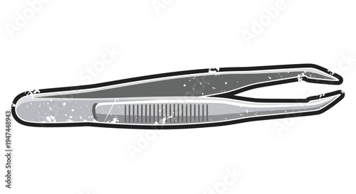 Silver Tweezers Tool