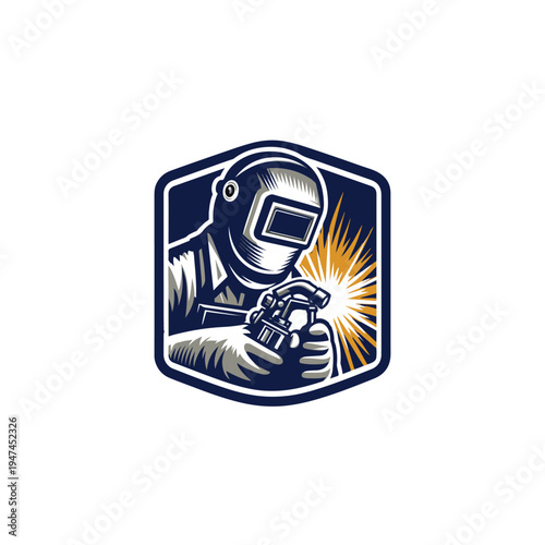 Welder Worker Mascot Logo