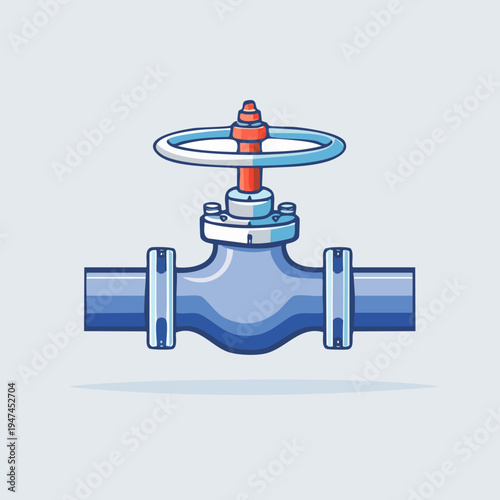 Industrial Water Valve with Handwheel and Flanges.