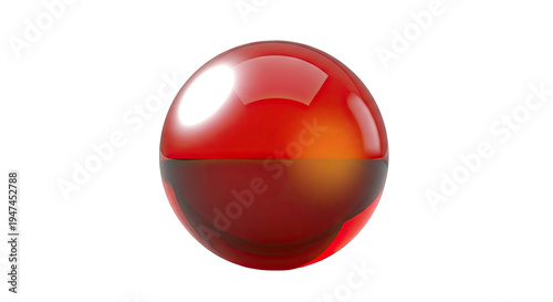 Free Download Red Glossy Sphere - GFXLoad