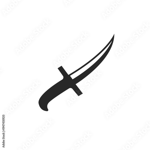 Simple dagger vector logo icon logo design