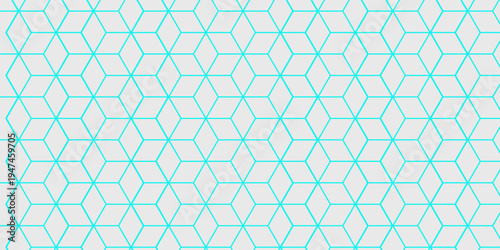 White 3d hexagonal technology vector abstract background. Blue bright energy flashes under hexagon in modern technology.White honeycomb texture grid.