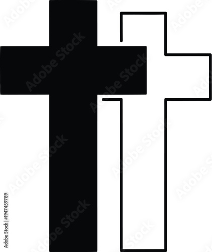 Cross symbol design Vector