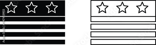 Rating stars and horizontal lines Vector