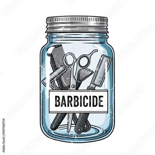 Barber Tools in Jar