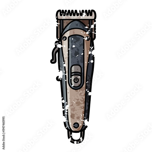 Vintage Electric Hair Clipper Illustration