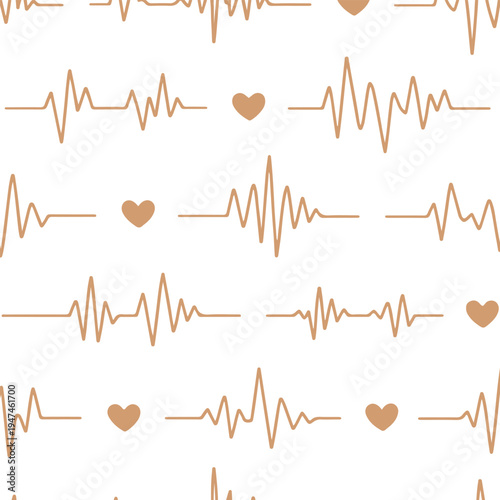 Pulse waves pattern background vector 
Vector pattern background