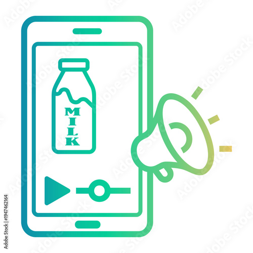 grocery Line Gradient Icon