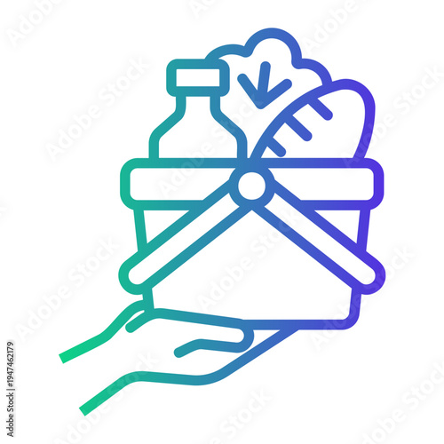 grocery Line Gradient Icon