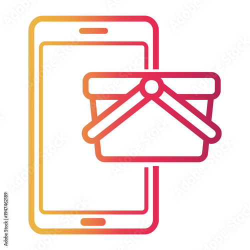 grocery Line Gradient Icon