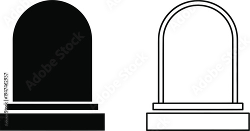 Police light silhouette icon Vector