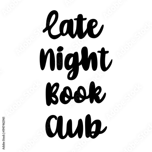 late night book club vector illustration