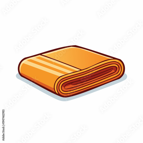 Orange Folded Fabric Textile Material.