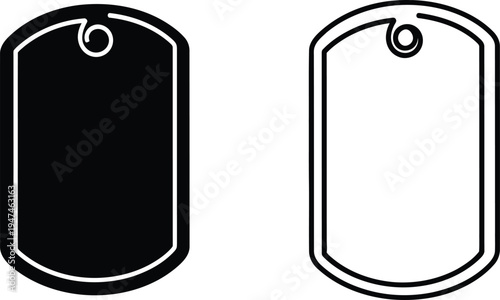Dog tag icons Vector