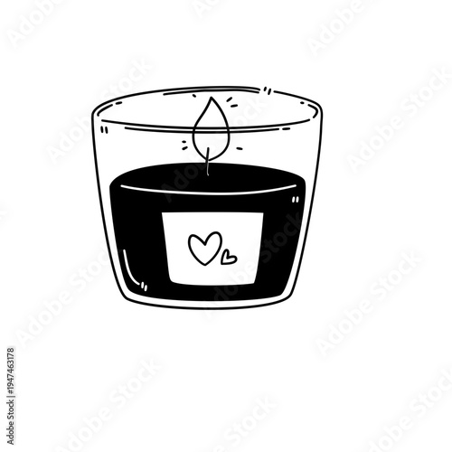 vector illustration of a lit little candle 