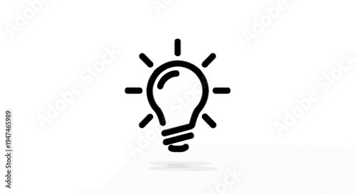 Light Bulb Icon Idea Symbol, Innovation and Creativity Concept