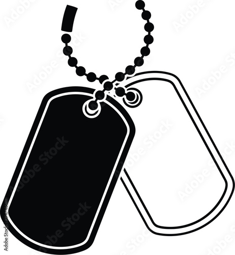 Dog tag necklace Vector